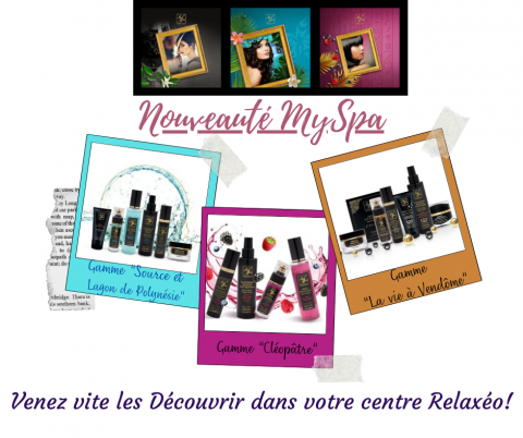 Nouvelle gamme de produits visages MySpa à découvrir dans votre centre Relaxéo à Poitiers