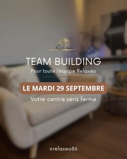 Fermeture exceptionnelle à l'institut le 29 septembre 2026, Poitiers, RELAXEO